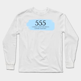 555 Angel Number blue Long Sleeve T-Shirt